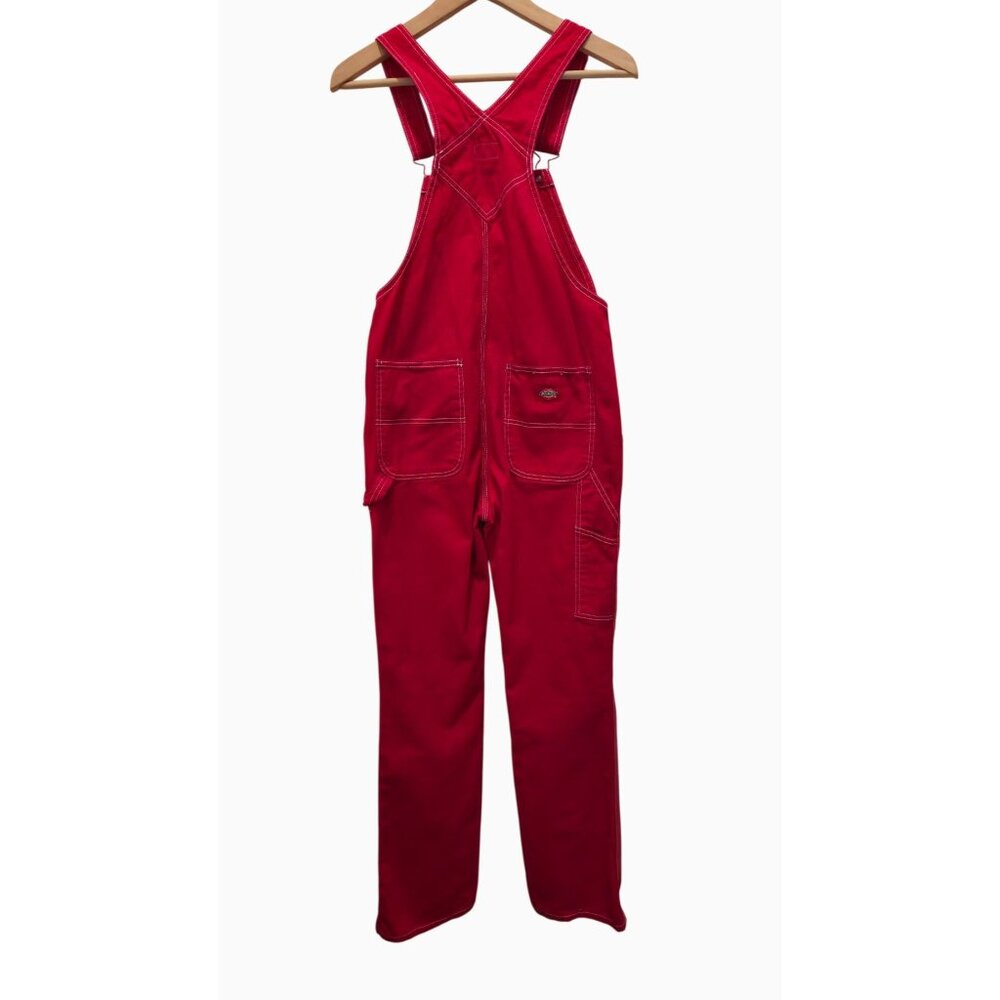 Dickies Straight Leg Relaxed Carpenter Workwear Denim Overalls Women's XS - Picture 2 of 8